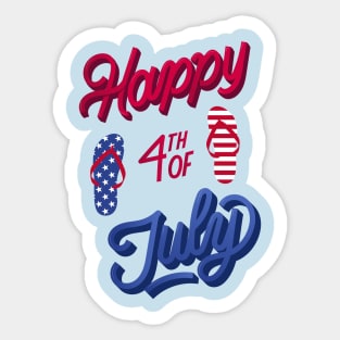 happy fourth of july Sticker